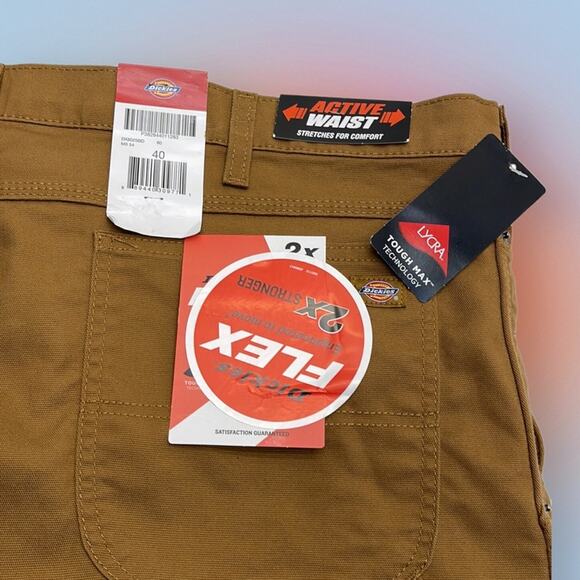 DICKIES Men’s 40 Brown Carpenter Style FLEX Shorts - Picture 4 of 4